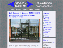Tablet Screenshot of openingsystems.co.uk